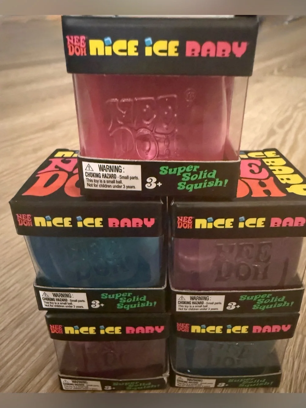 SCHYLLING NEEDOHS 5 BOXES NICE ICE BABY MINI SUPER SOLID SQUISHIES. 3 COLORS NIB